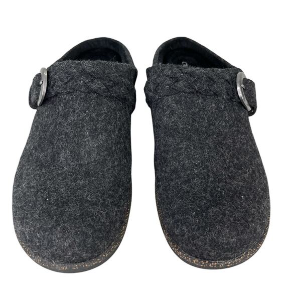 Aetrex Libby Comfort Clog 41 Black Charcoal Wool 10 - Picture 4 of 14